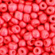 Glas rocailles kralen 6/0 (4mm) Neon coral red